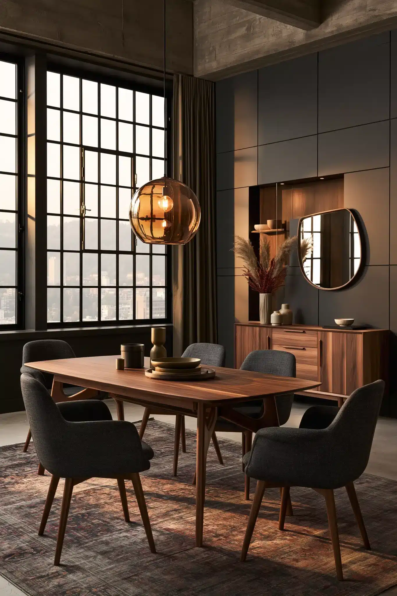 mid century modern dining room