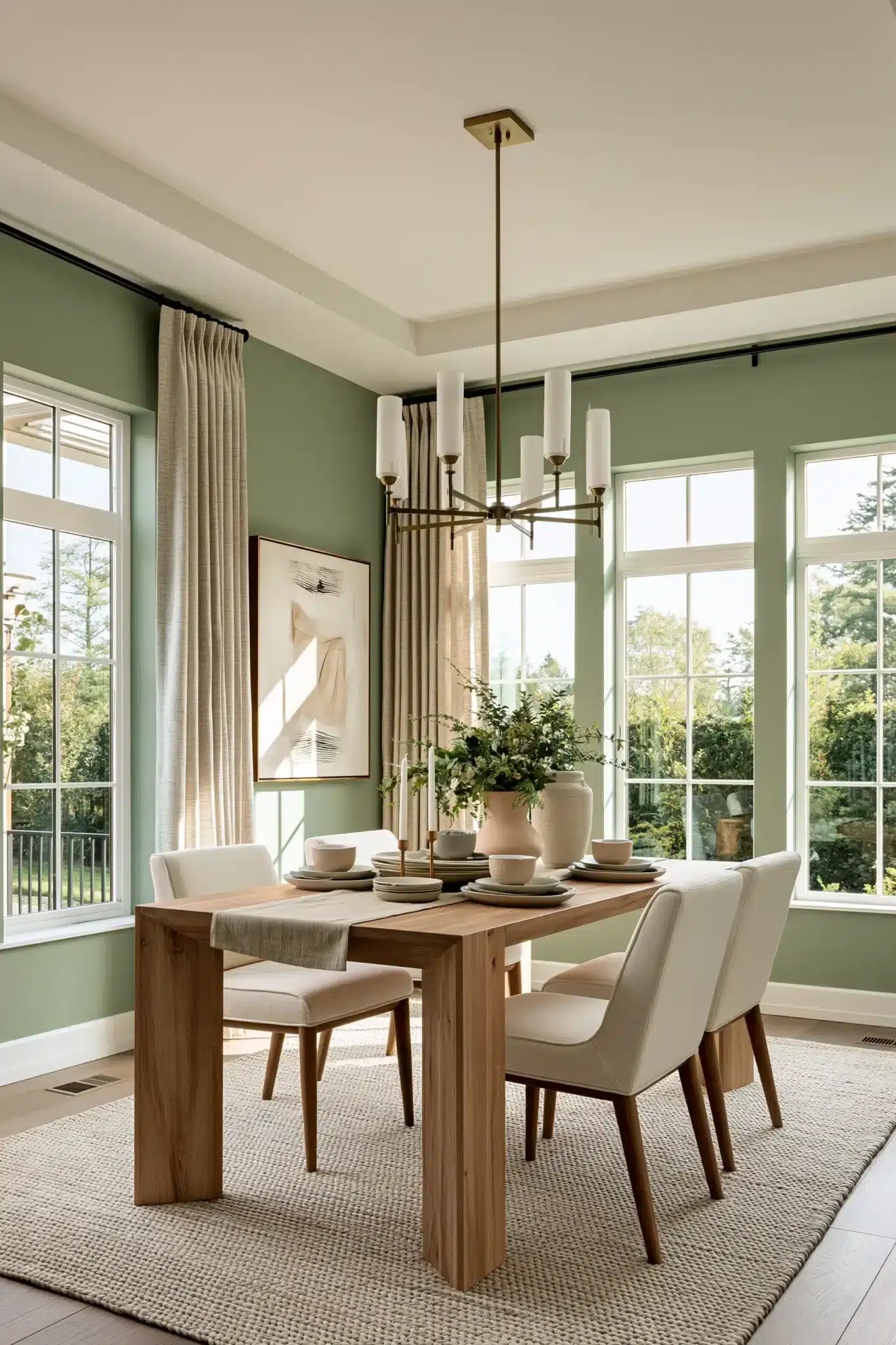 29 Green Dining Room Ideas for a Calmer Wall