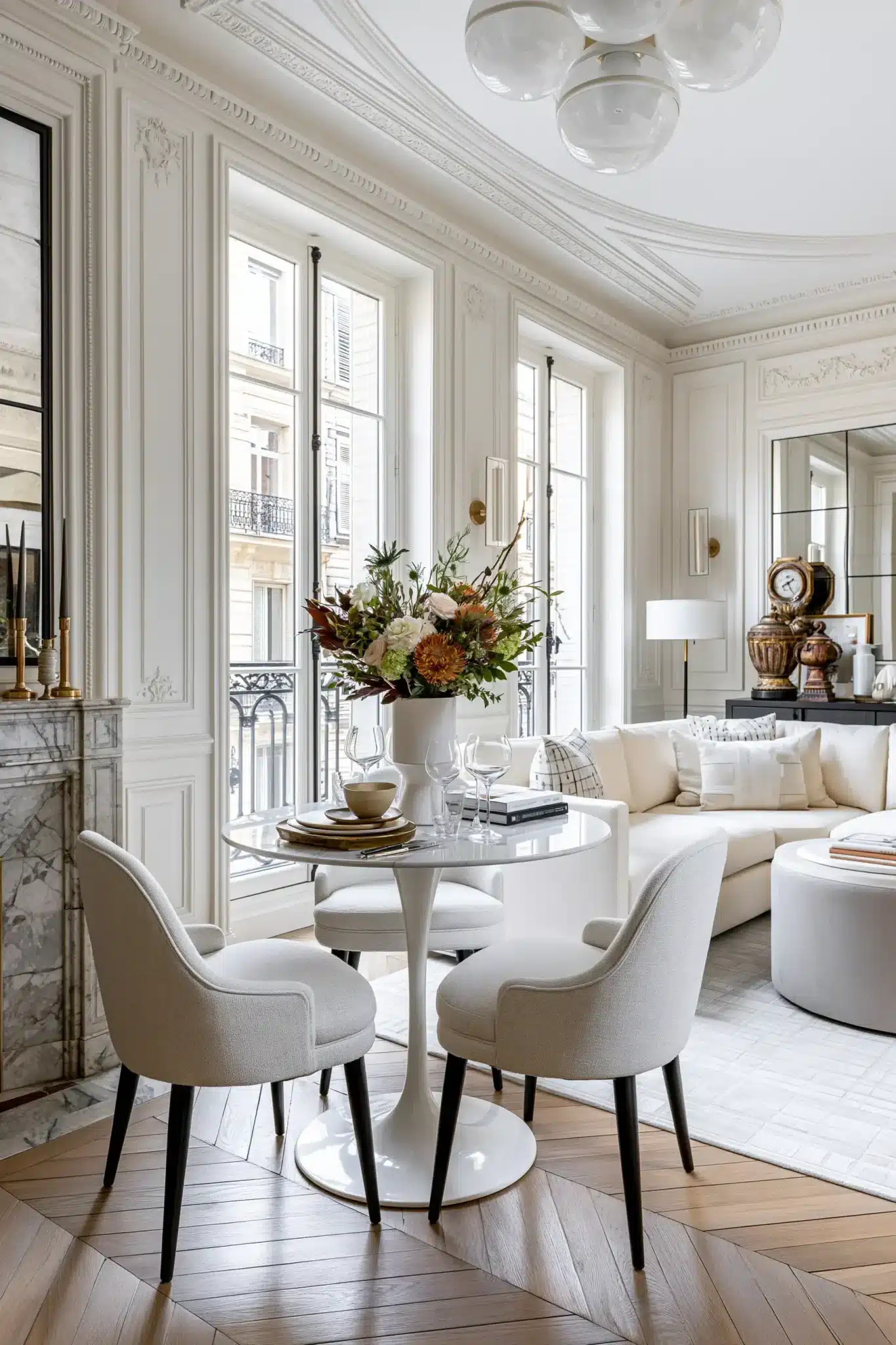 small living room with dining area
