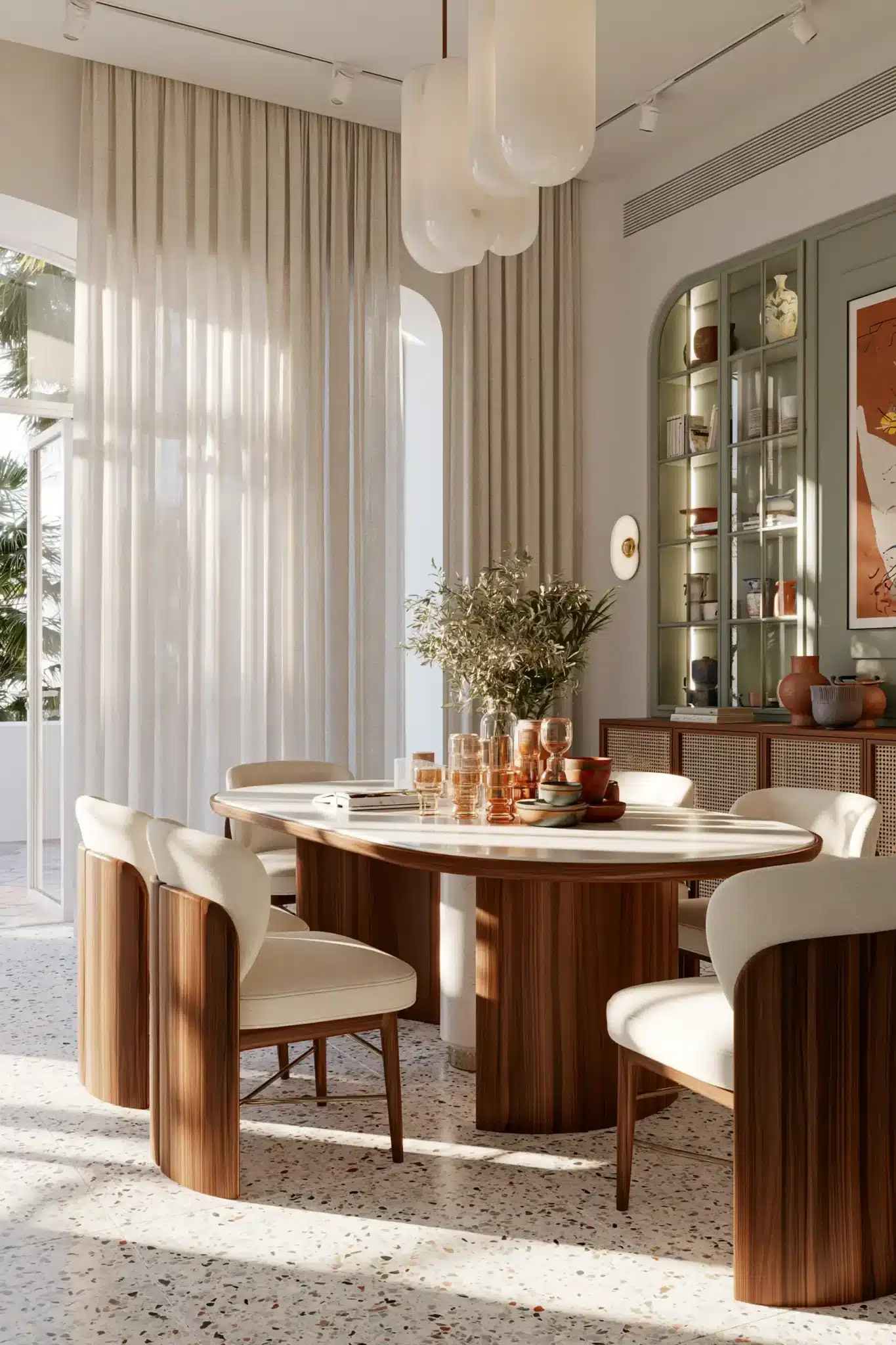 mid century modern dining room