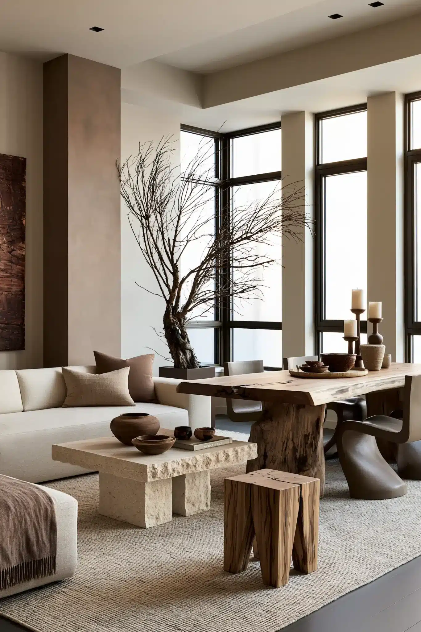 small living room with dining area