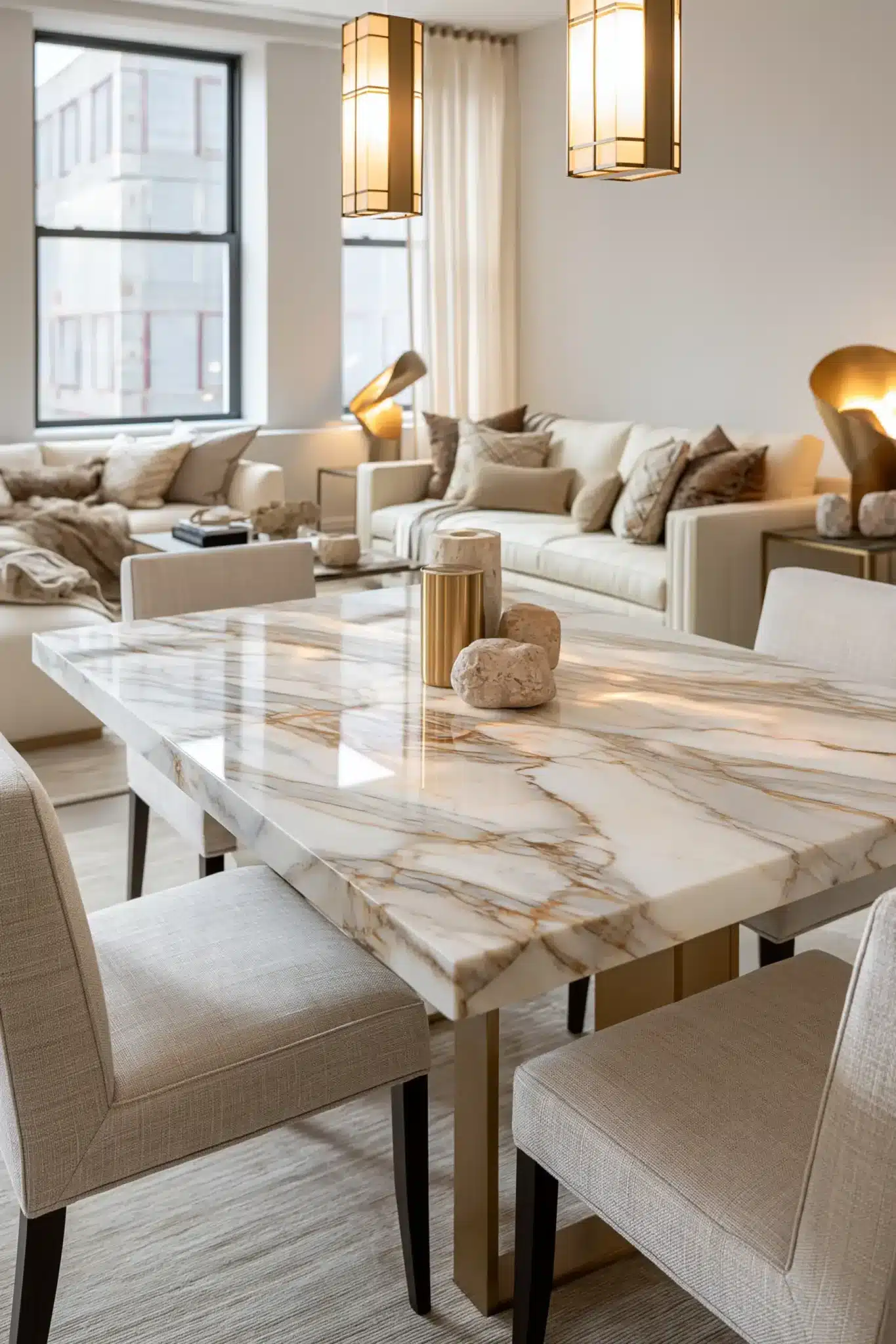 small living room with dining area