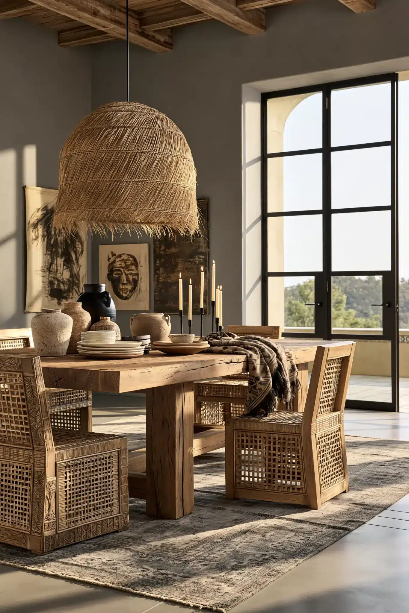 boho dining room
