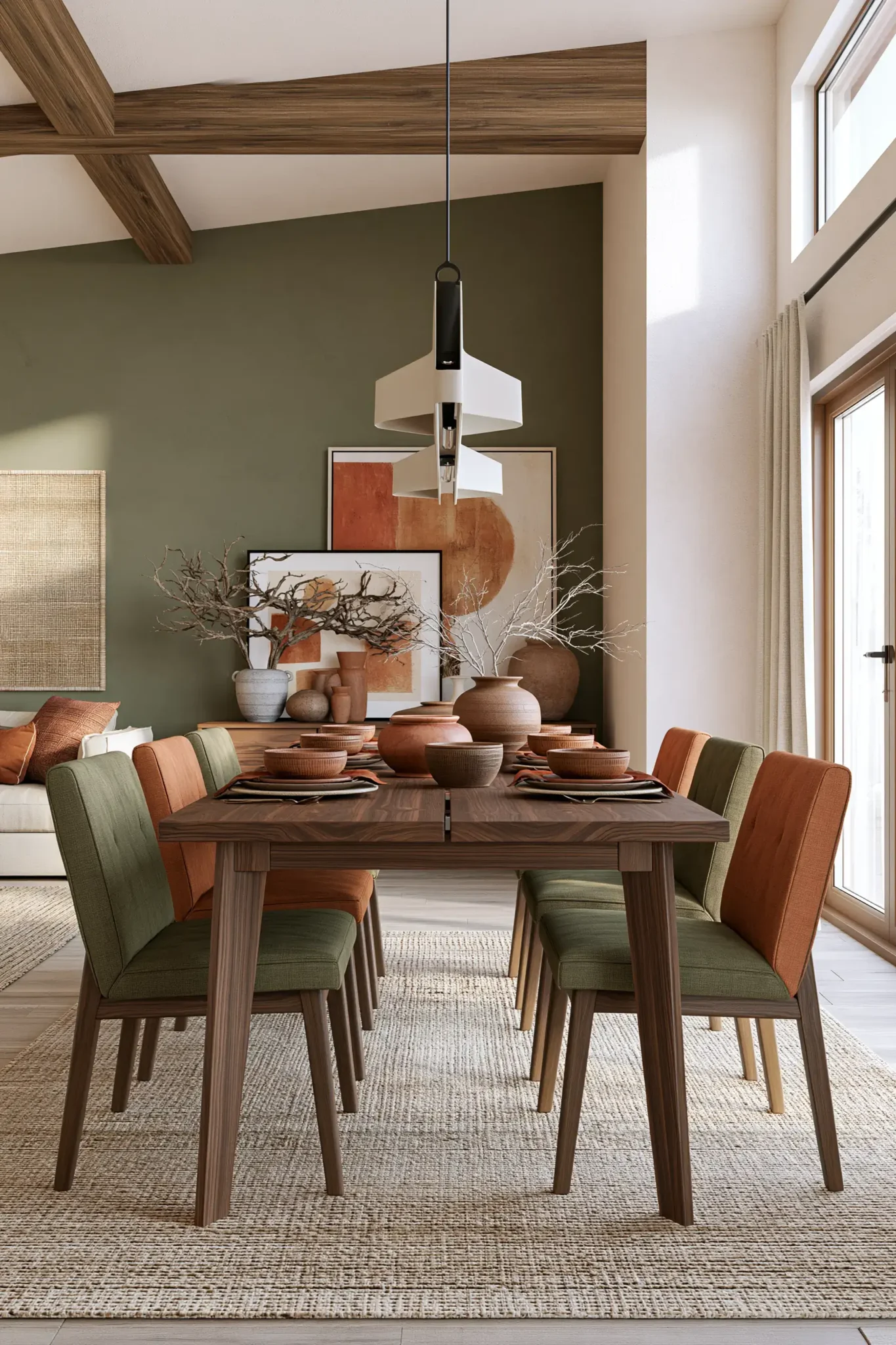 mid century modern dining room