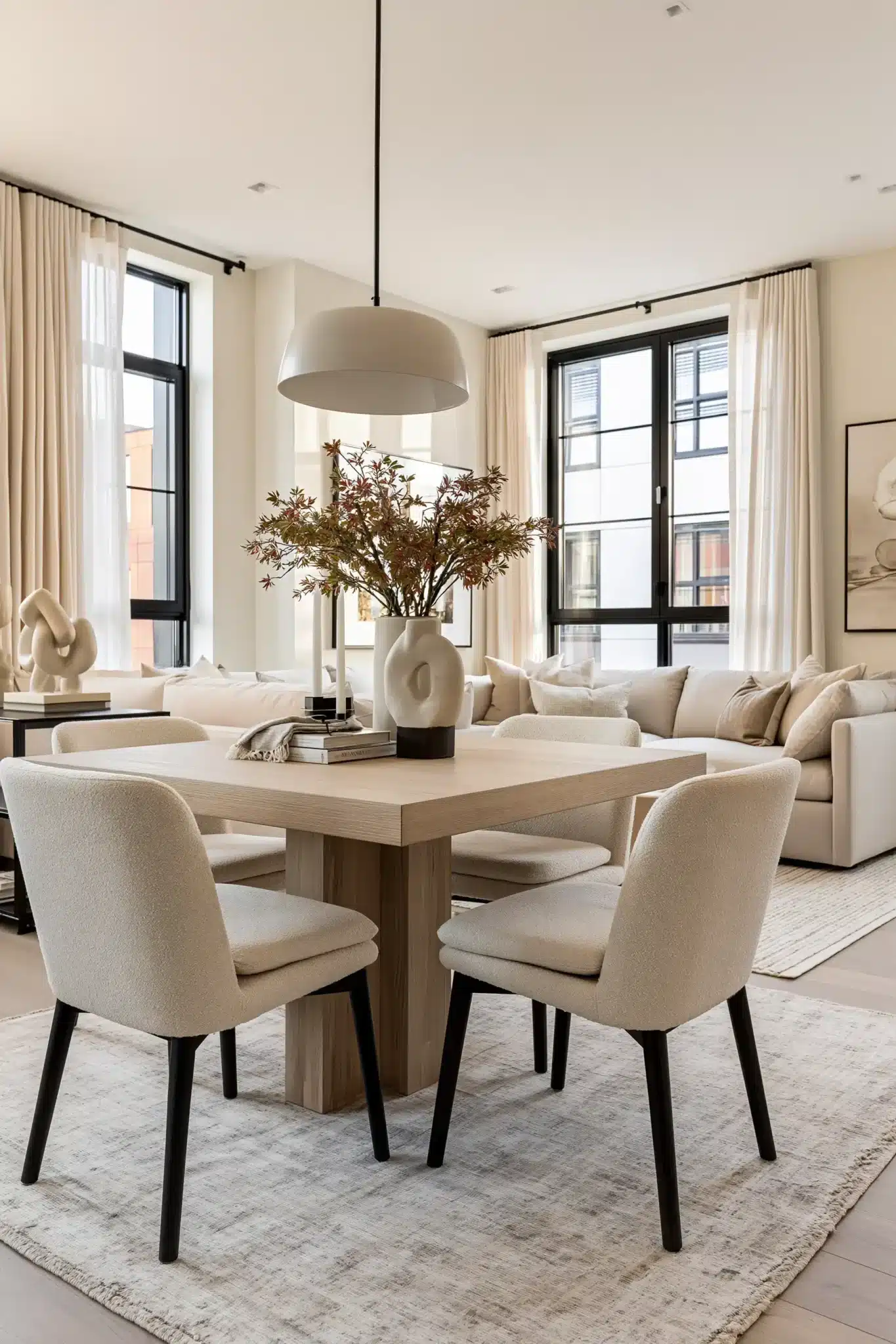small living room with dining area