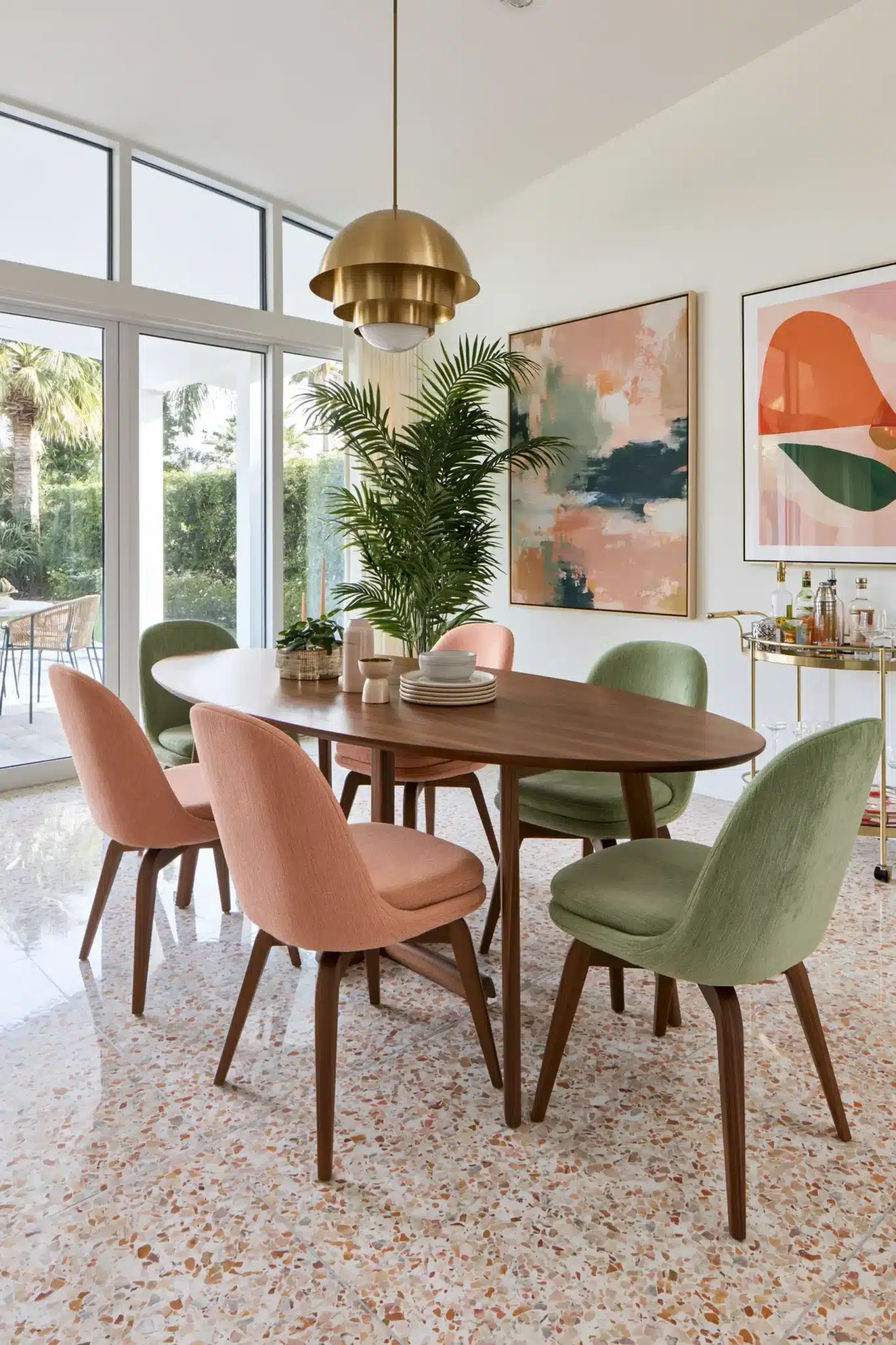 mid century modern dining room