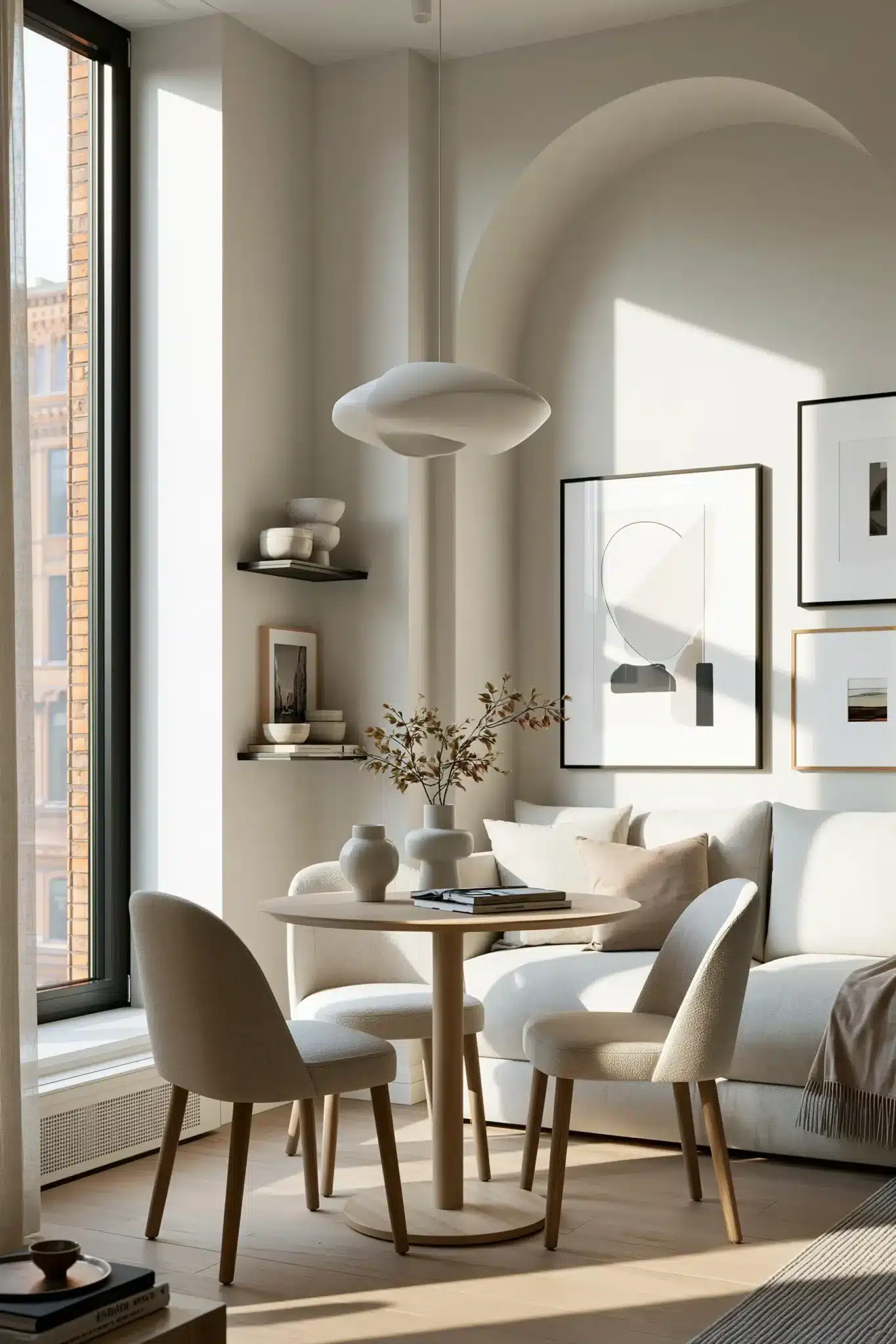 small living room with dining area