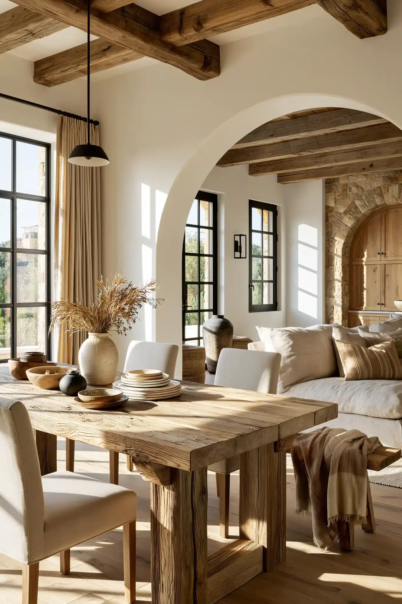 small living room with dining area