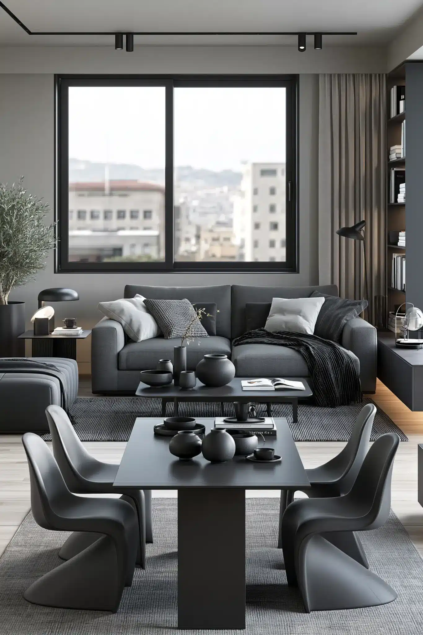 small living room with dining area