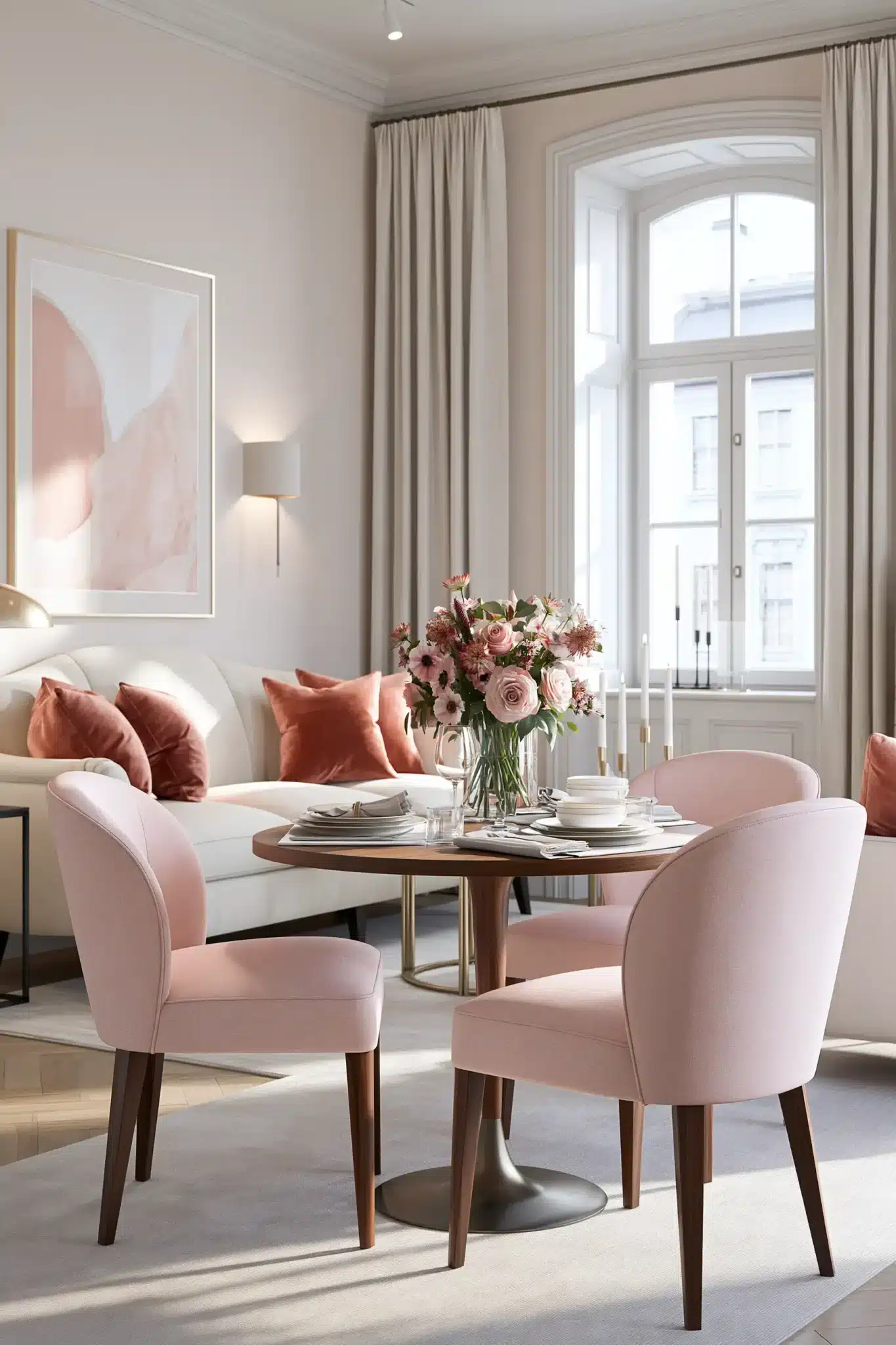 small living room with dining area