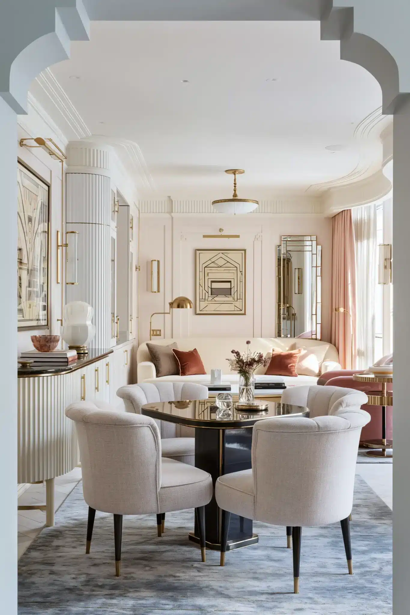 small living room with dining area