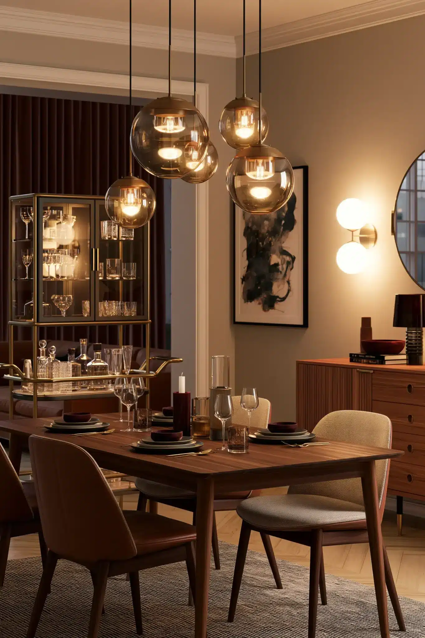 mid century modern dining room