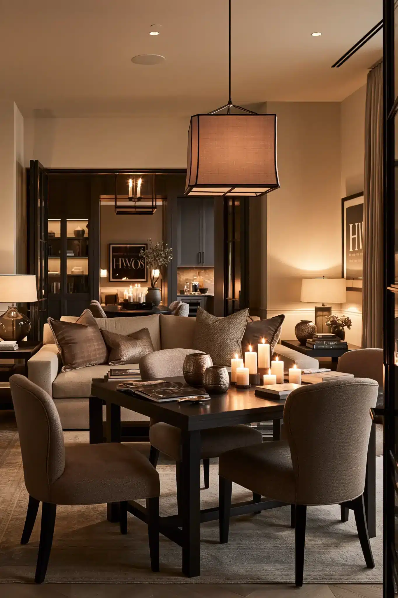 small living room with dining area
