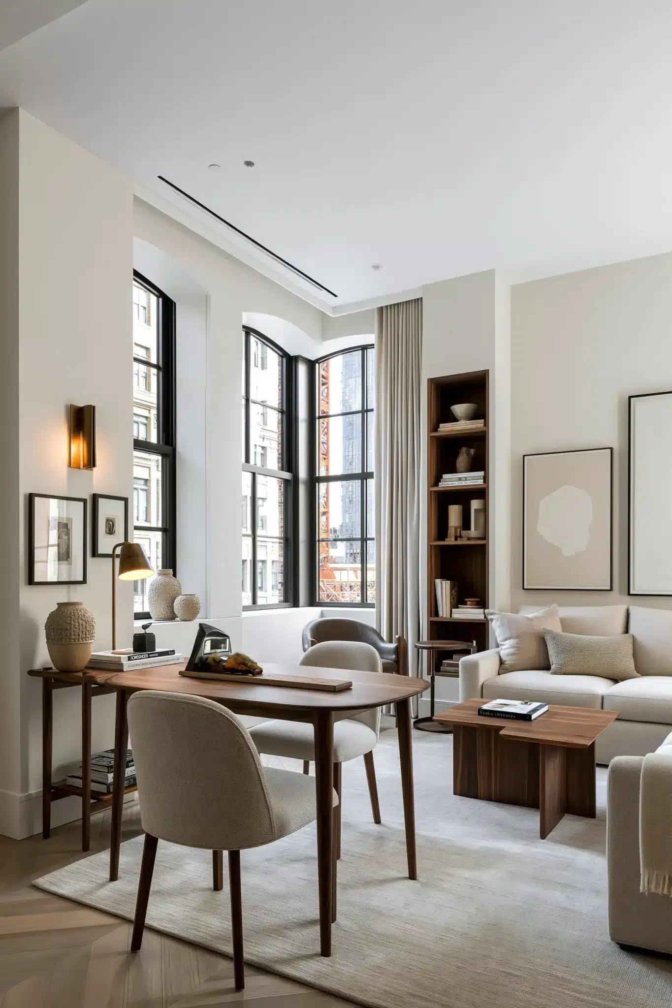 small living room with dining area