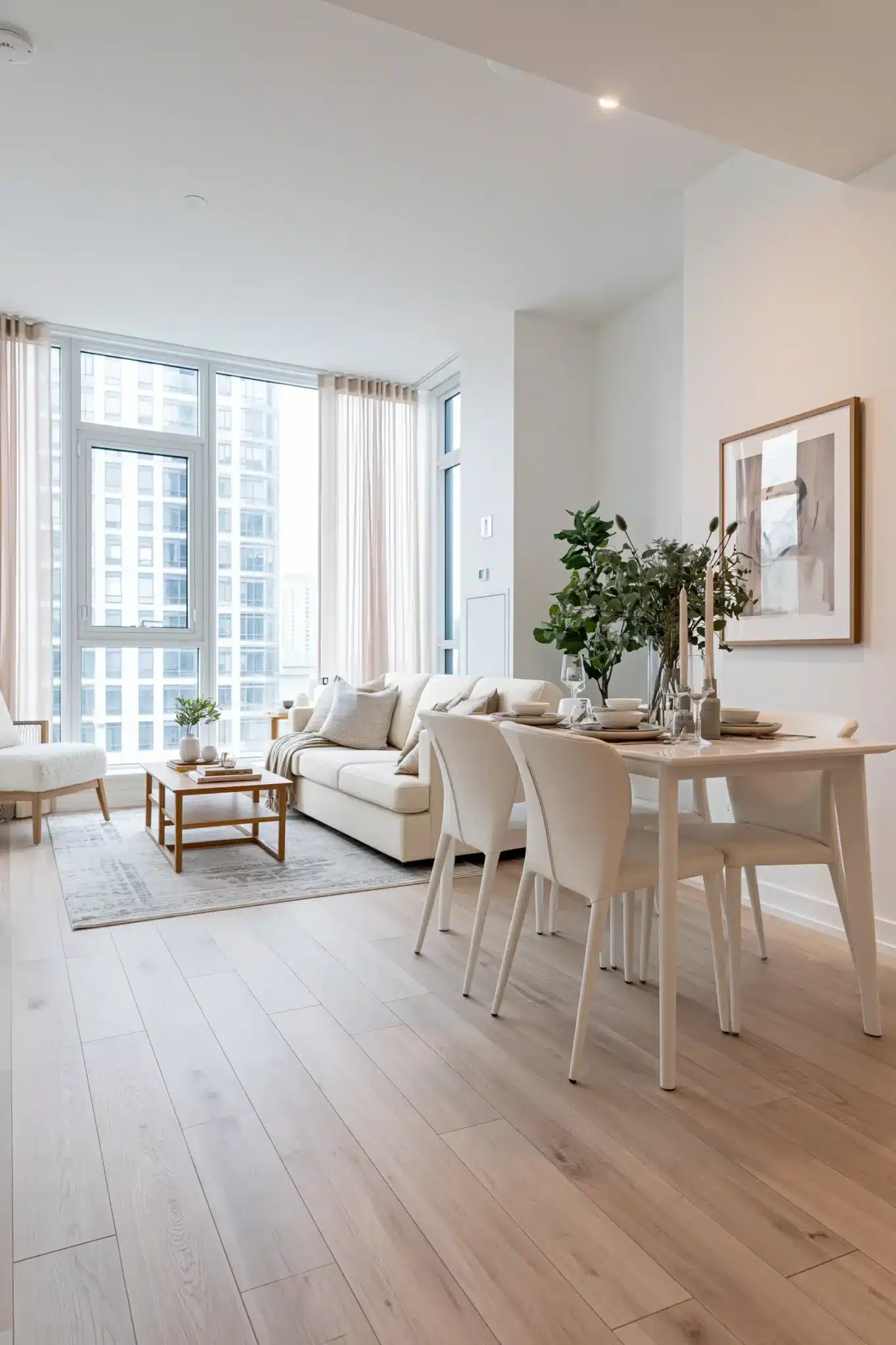 small living room with dining area