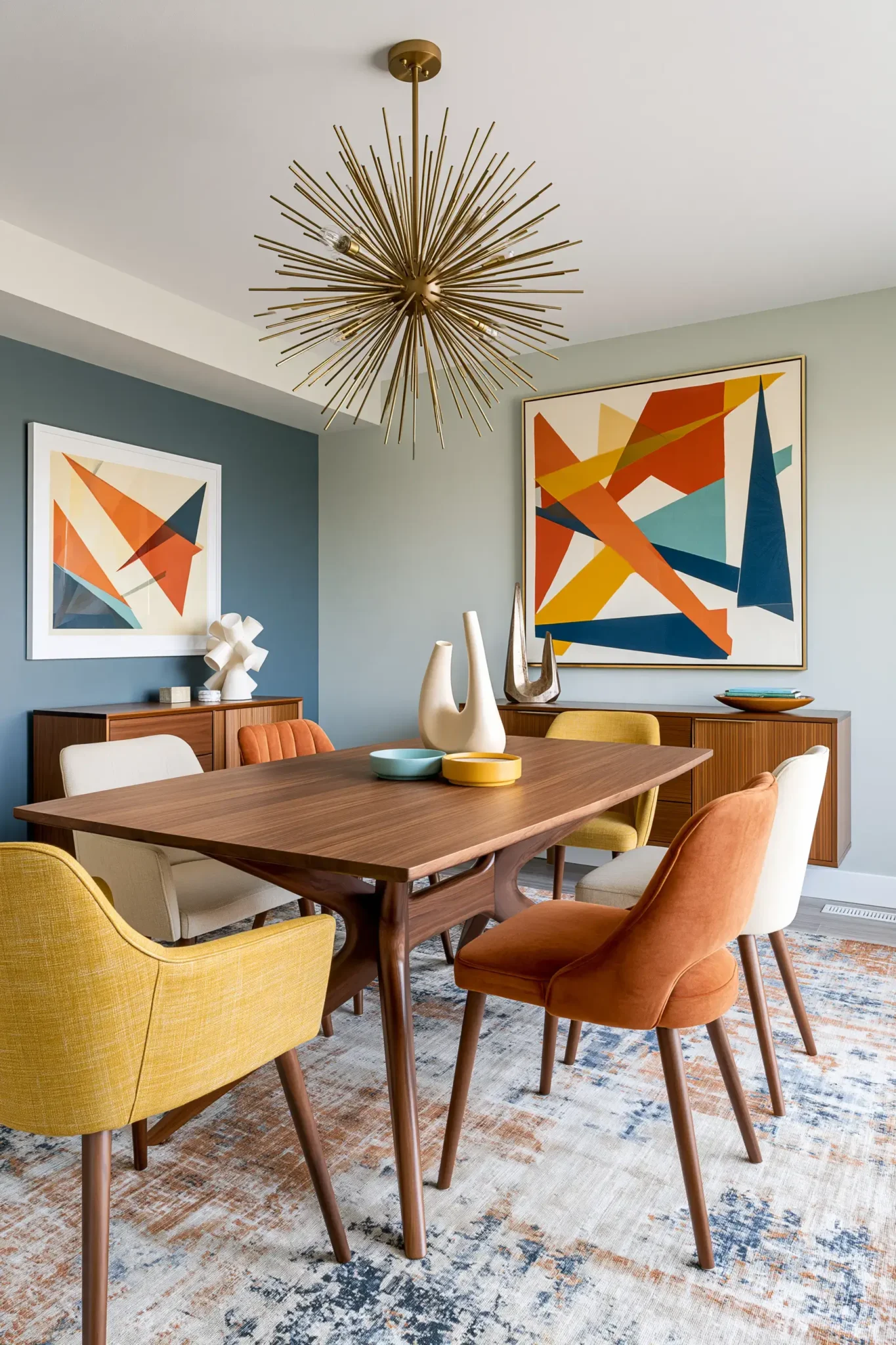 mid century modern dining room