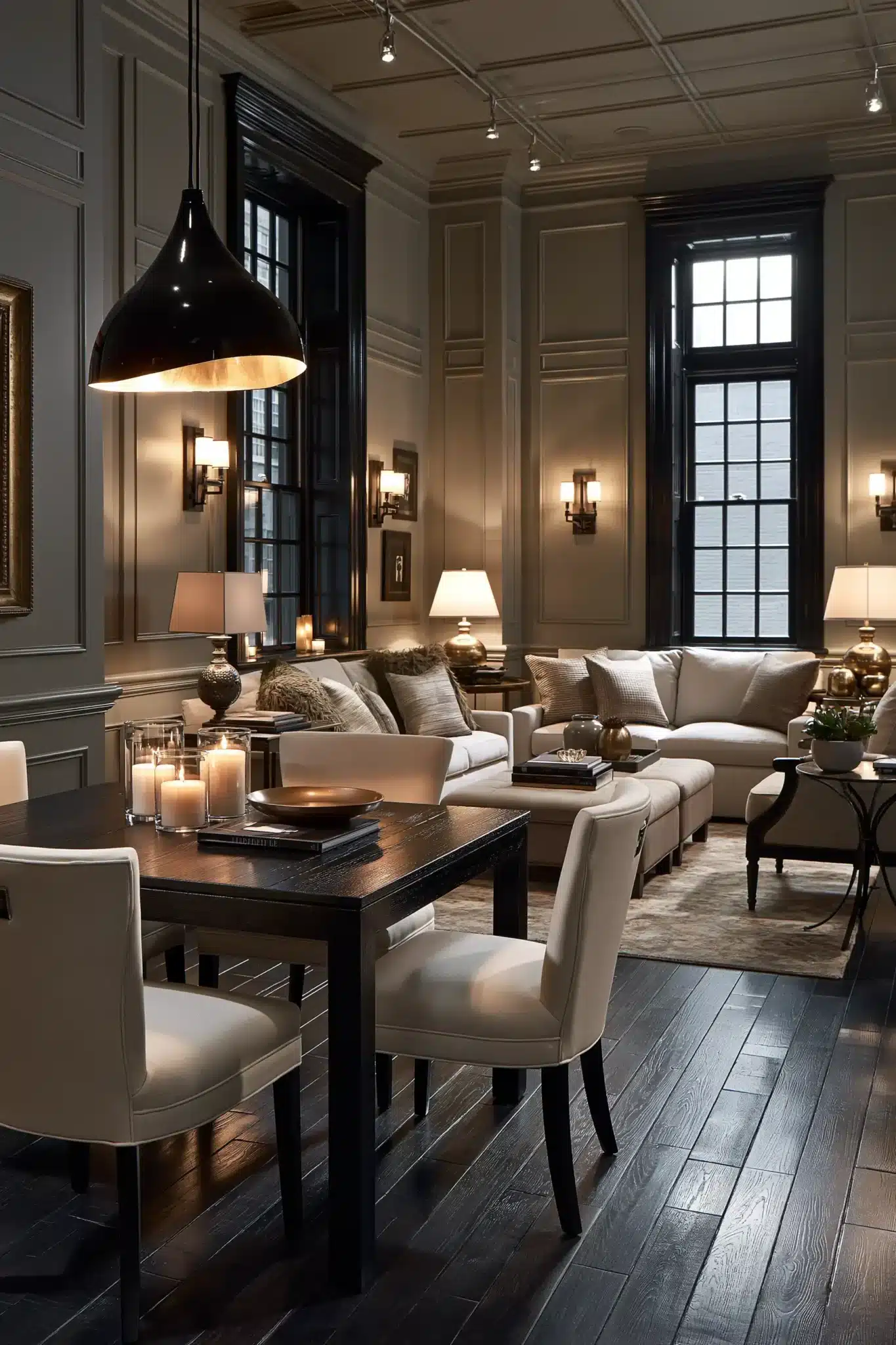 small living room with dining area