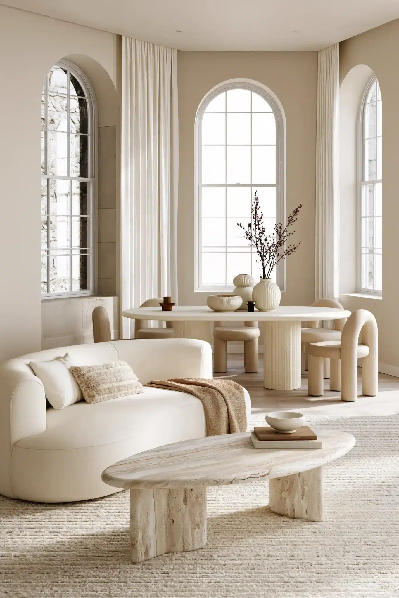 small living room with dining area