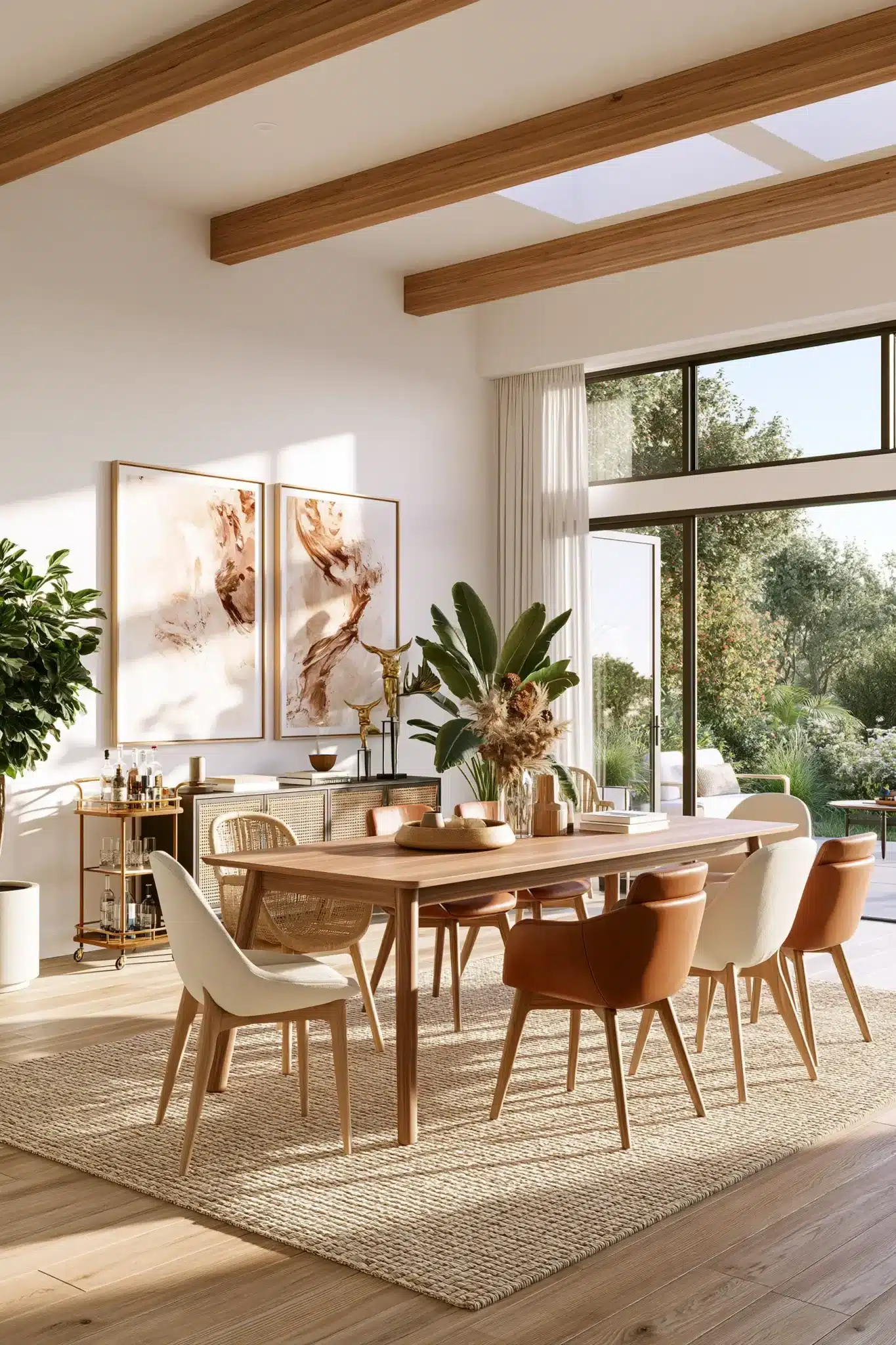 mid century modern dining room