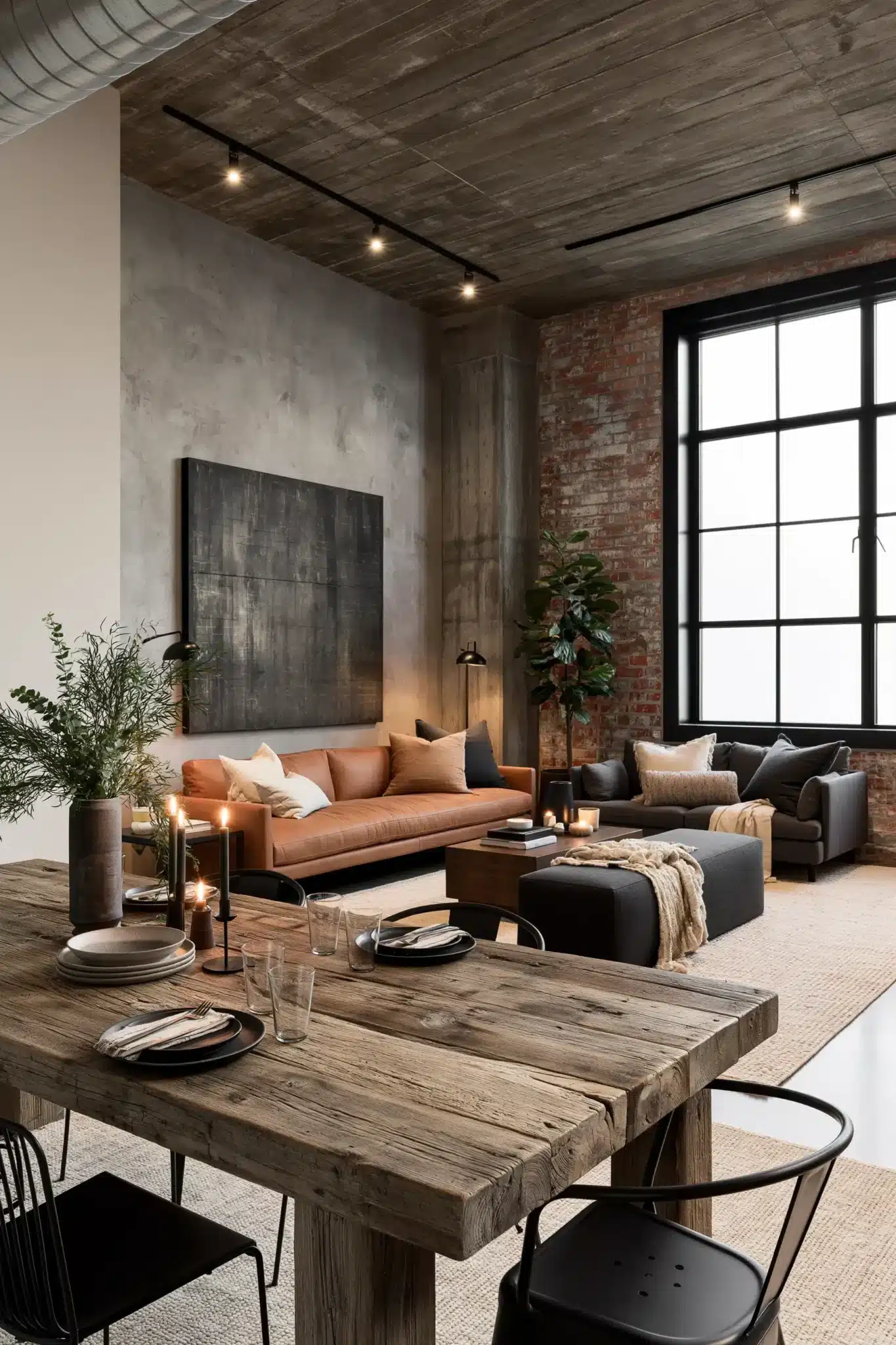 small living room with dining area