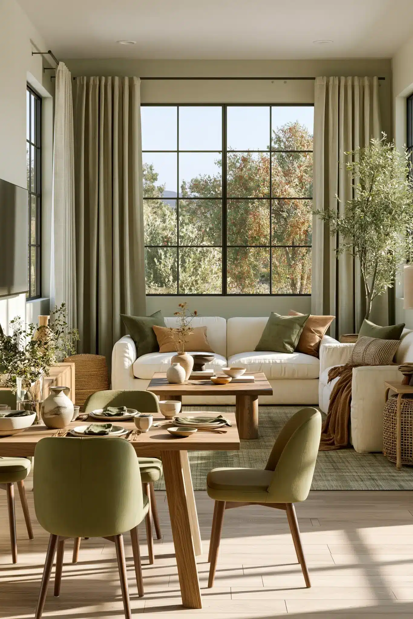 small living room with dining area