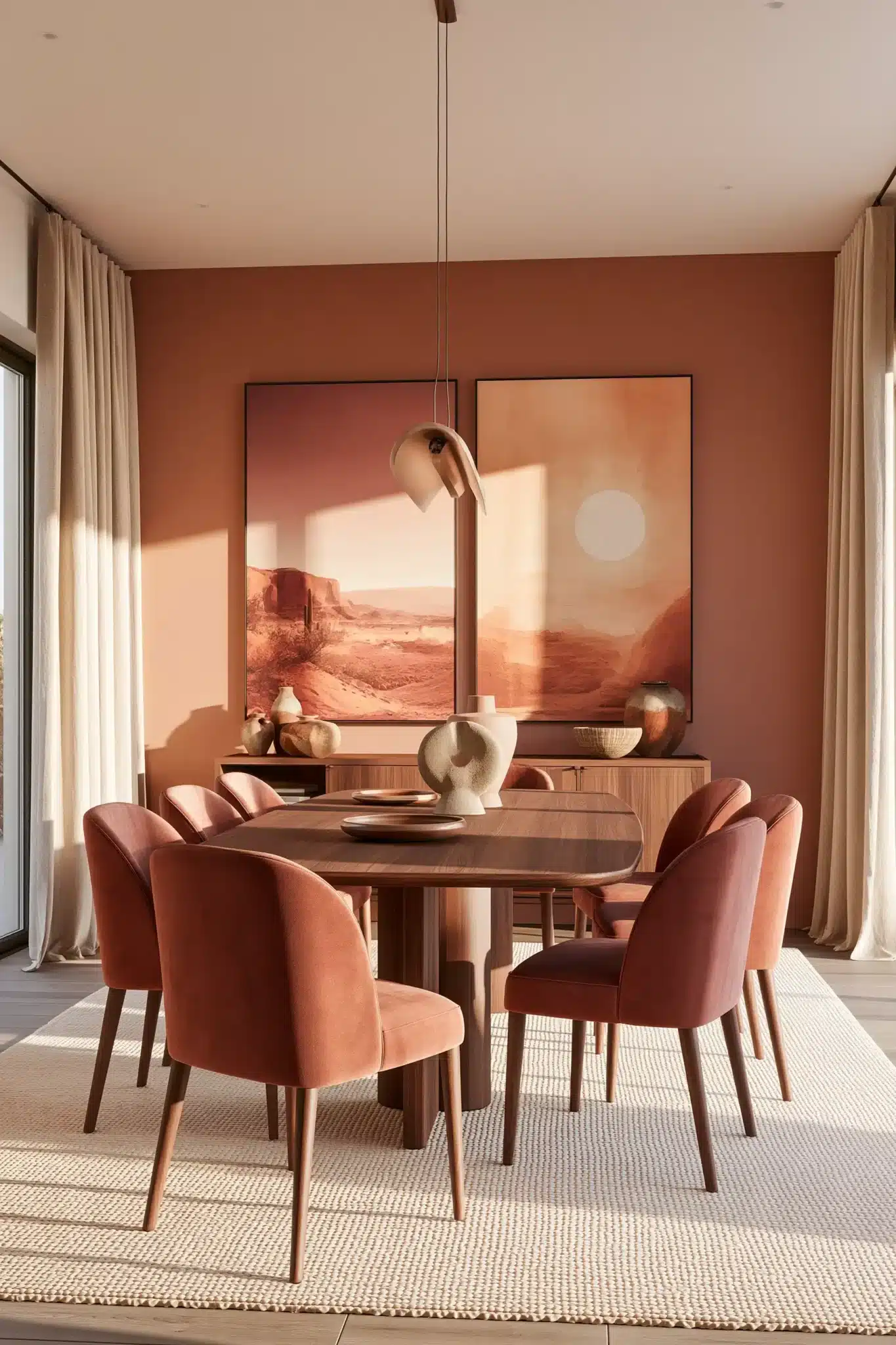 mid century modern dining room